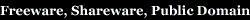 Free software, freeware, shareware, public domain, and freeware